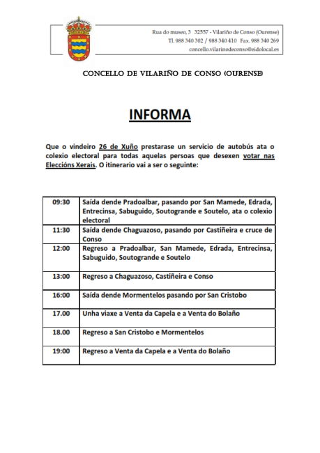 Autobús Eleccións Xerais 26J