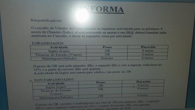 Actividades (Xaneiro-Xuño)